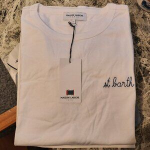 Maison Labiche Paris Short Sleeve T-Shirt Size L White New